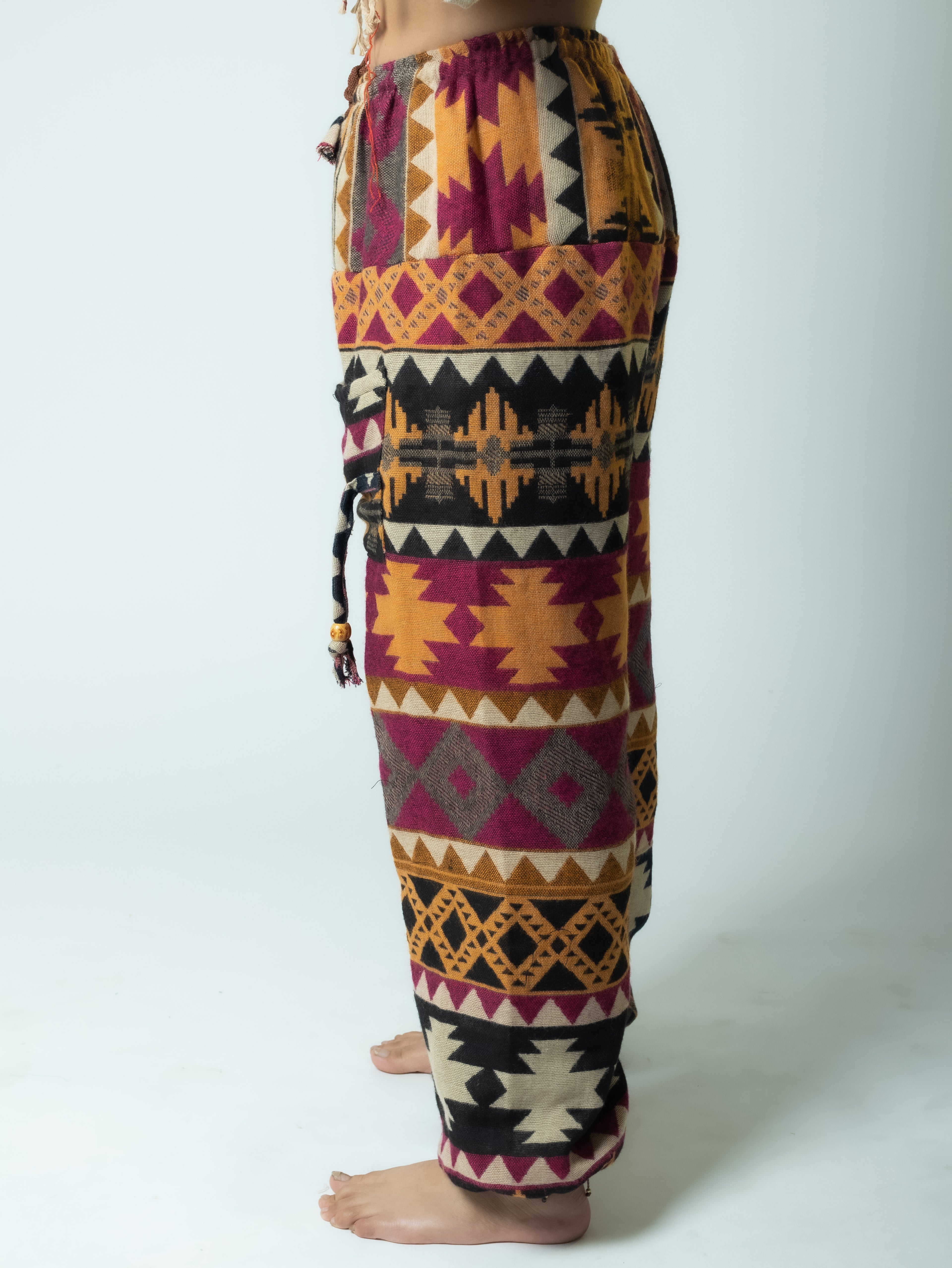 Tribe Walk- Ikat Nathan Pants (mustard,maroon,)