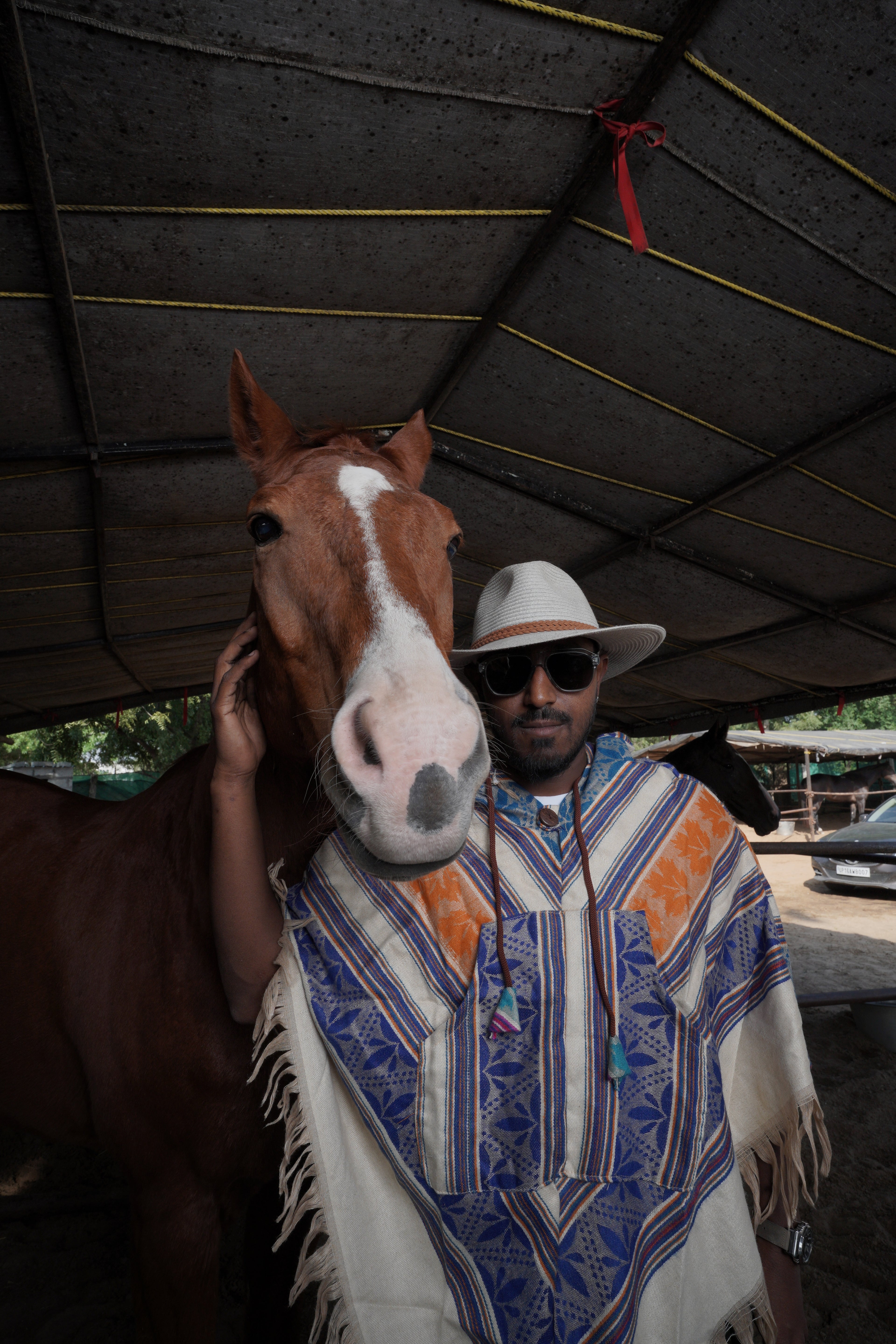 Boho Voyager Sun & Earth Poncho