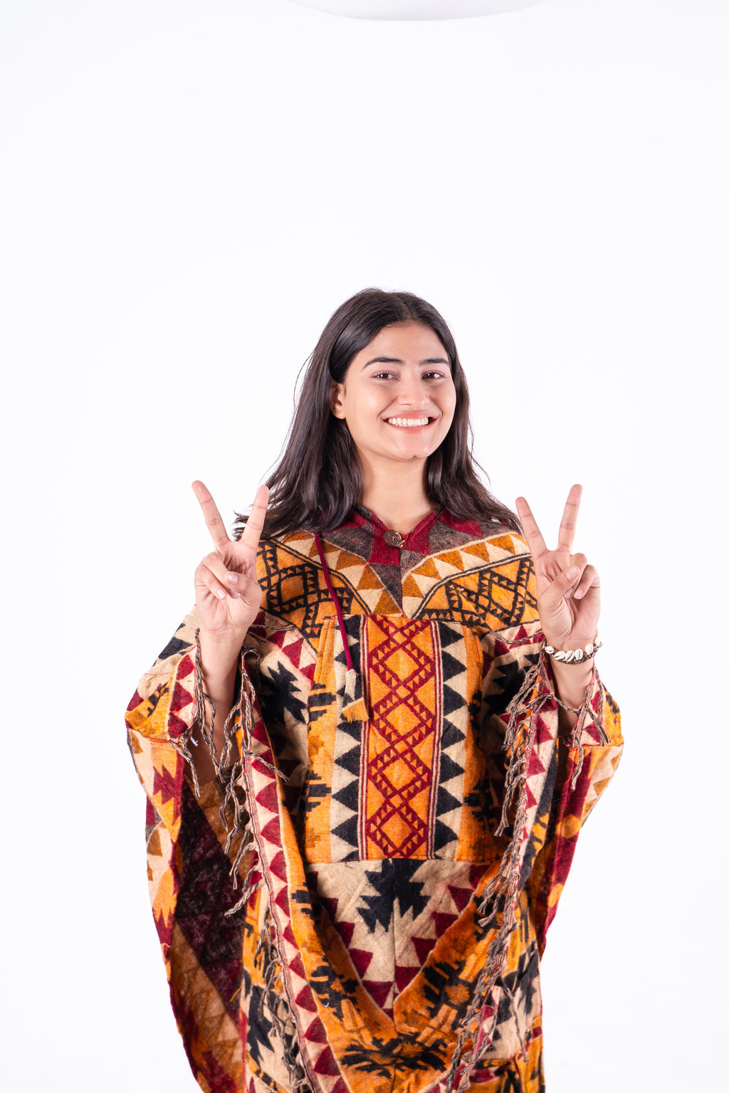 Boho Voyager - Ikat Poncho Only