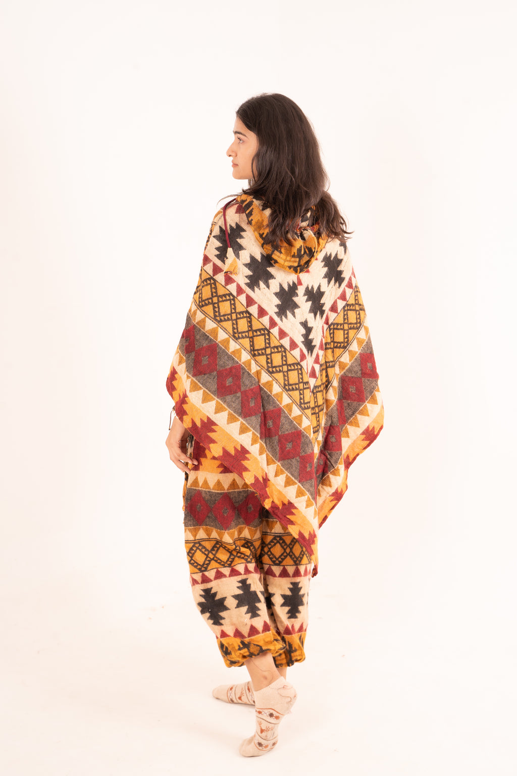 Boho Voyager - Ikat Poncho Only