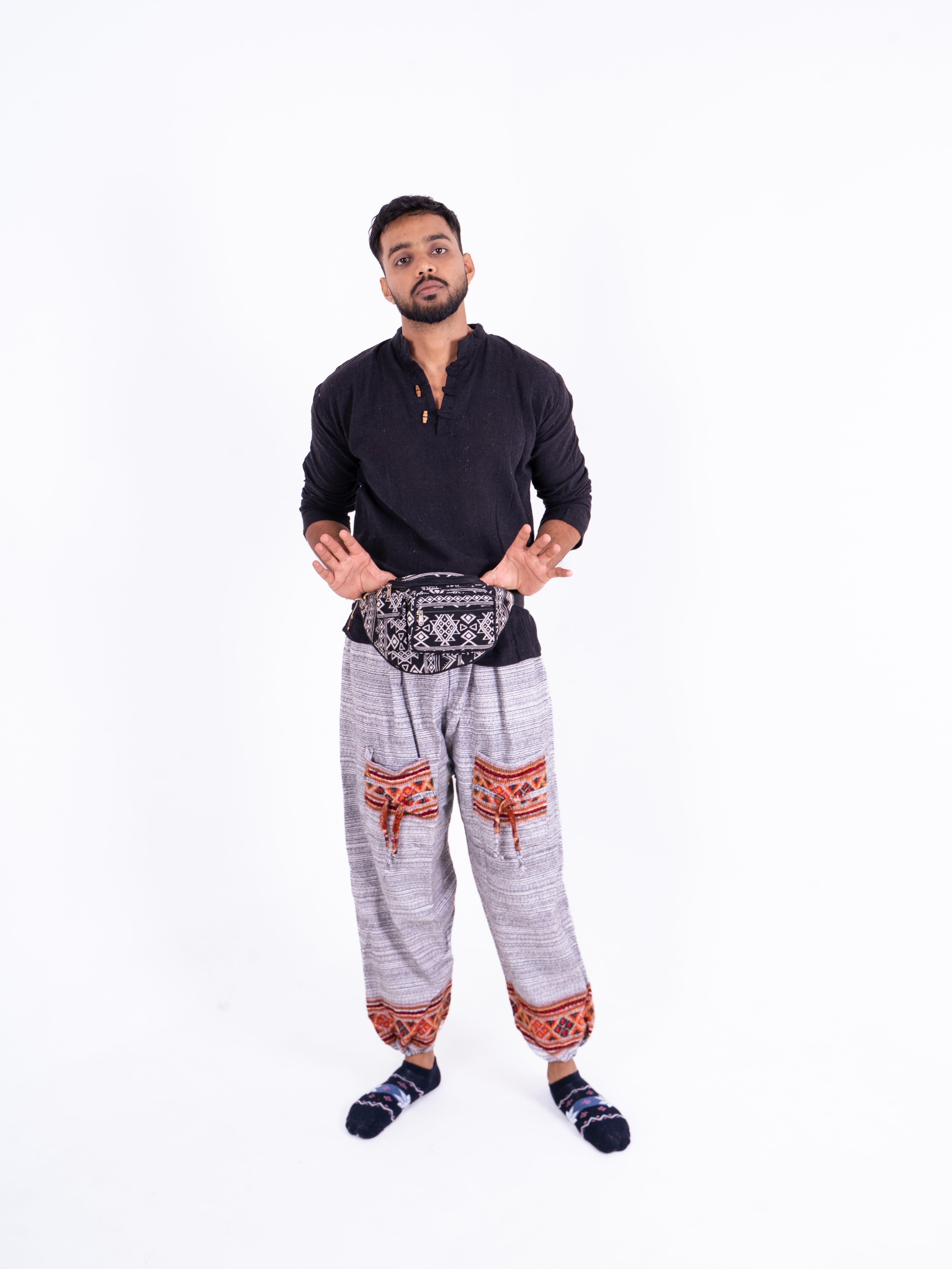 Men’s Off-White Cotton Kurta | Ethnic Casual Wear | Yoga & Meditation Outfit