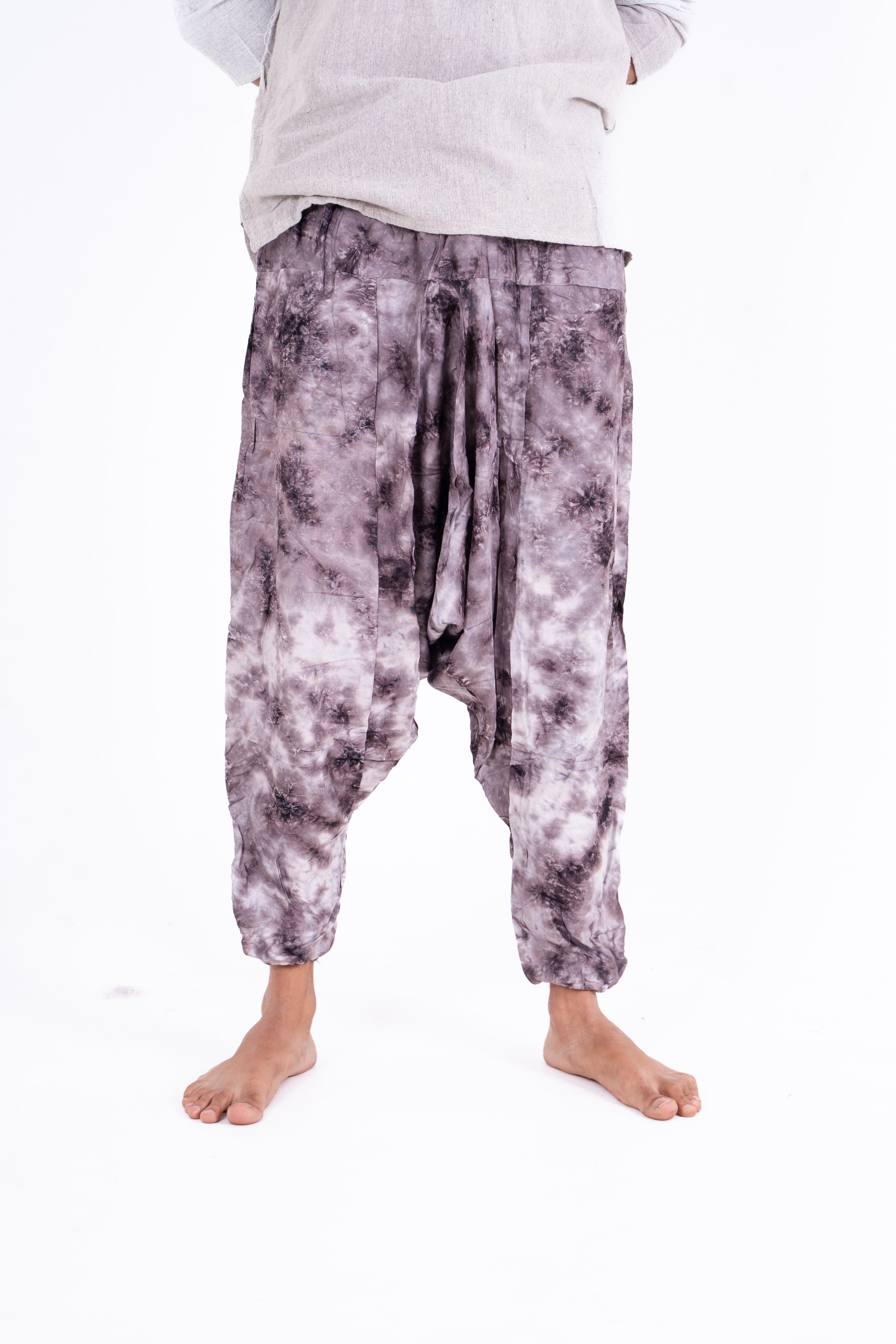 Fiery Tie-Dye Cotton Balloon Pants