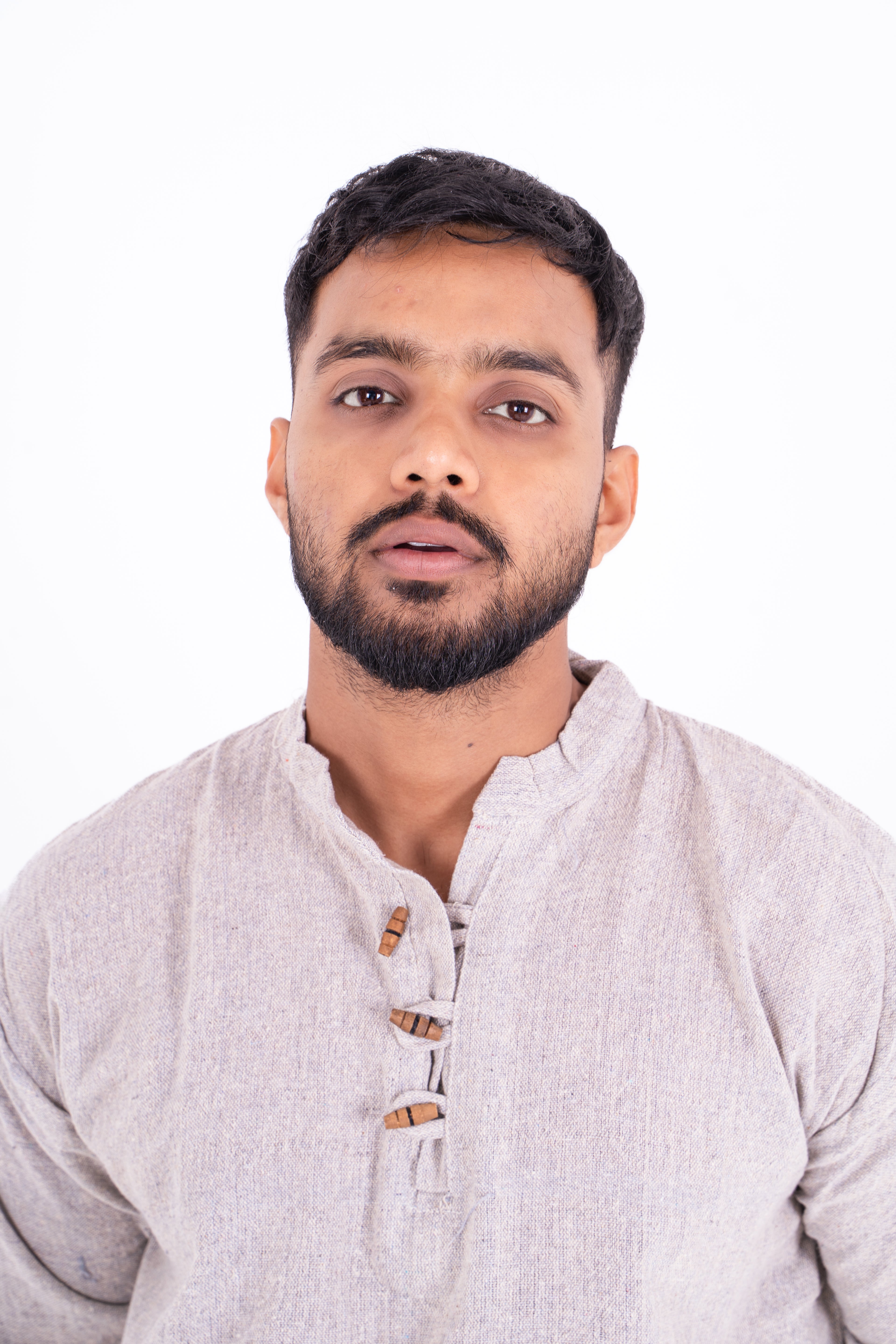 Men’s Off-White Cotton Kurta | Ethnic Casual Wear | Yoga & Meditation Outfit