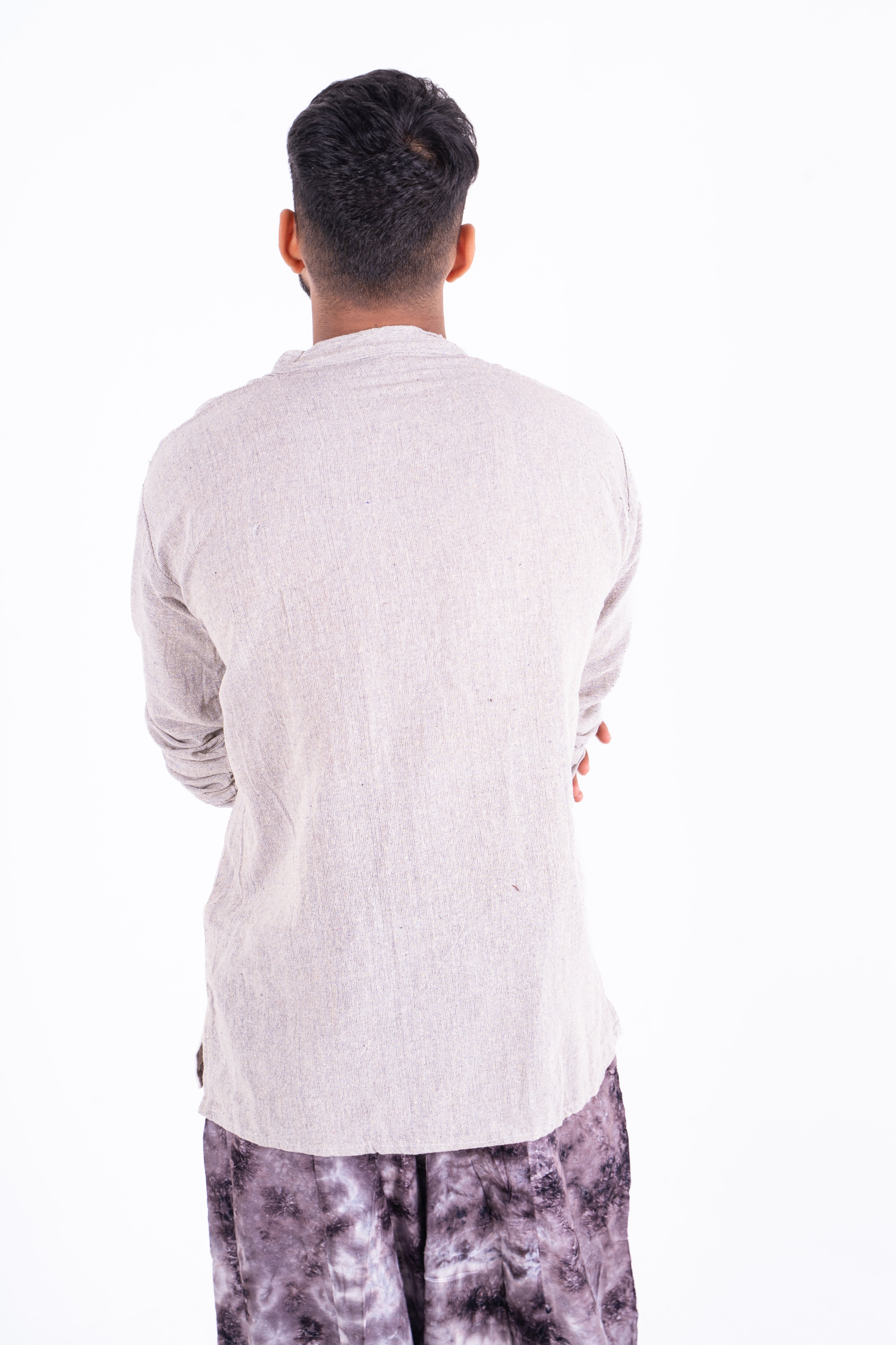 Men’s Off-White Cotton Kurta | Ethnic Casual Wear | Yoga & Meditation Outfit