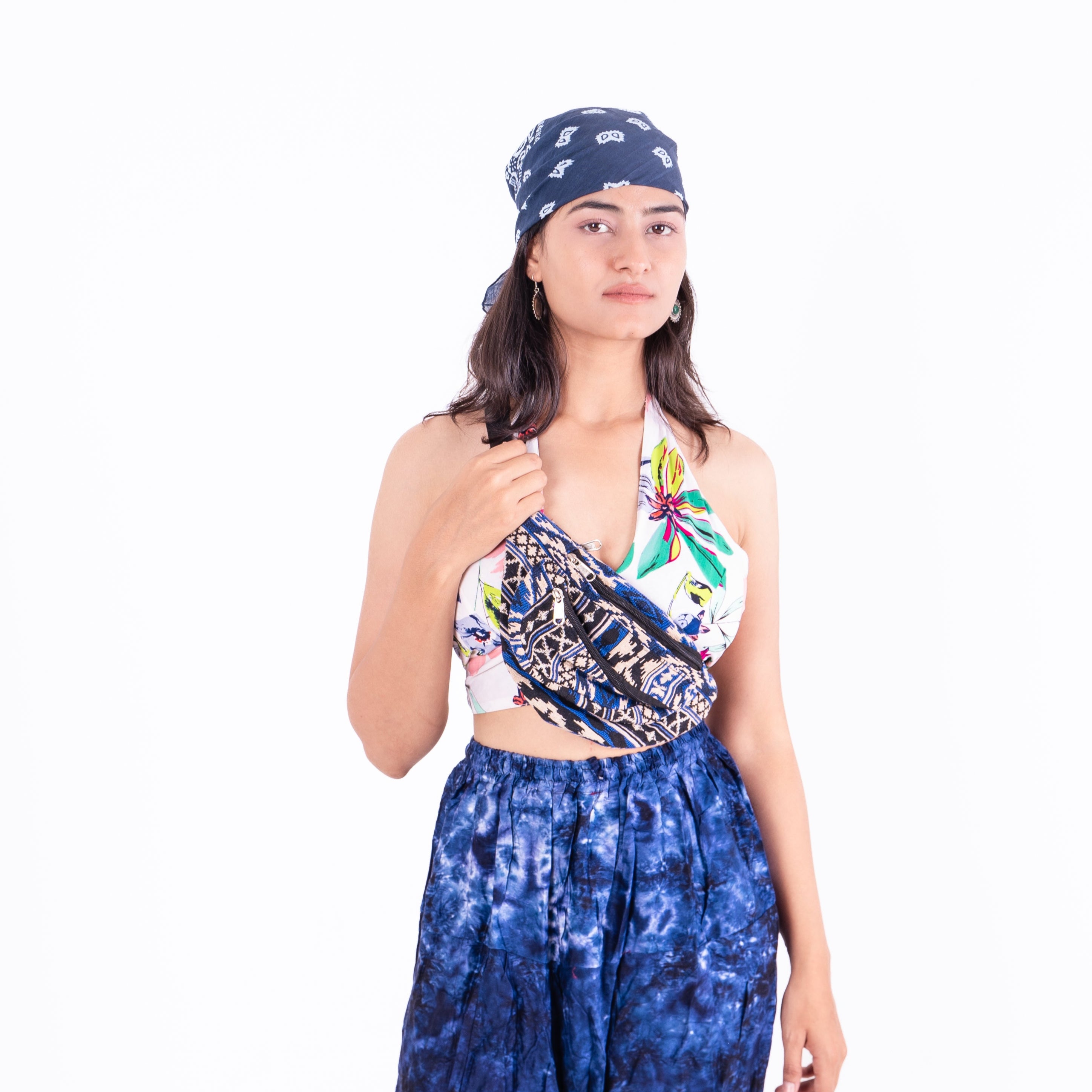 Blue Indiana Hemp Fanny Pack – Boho Waist Bag