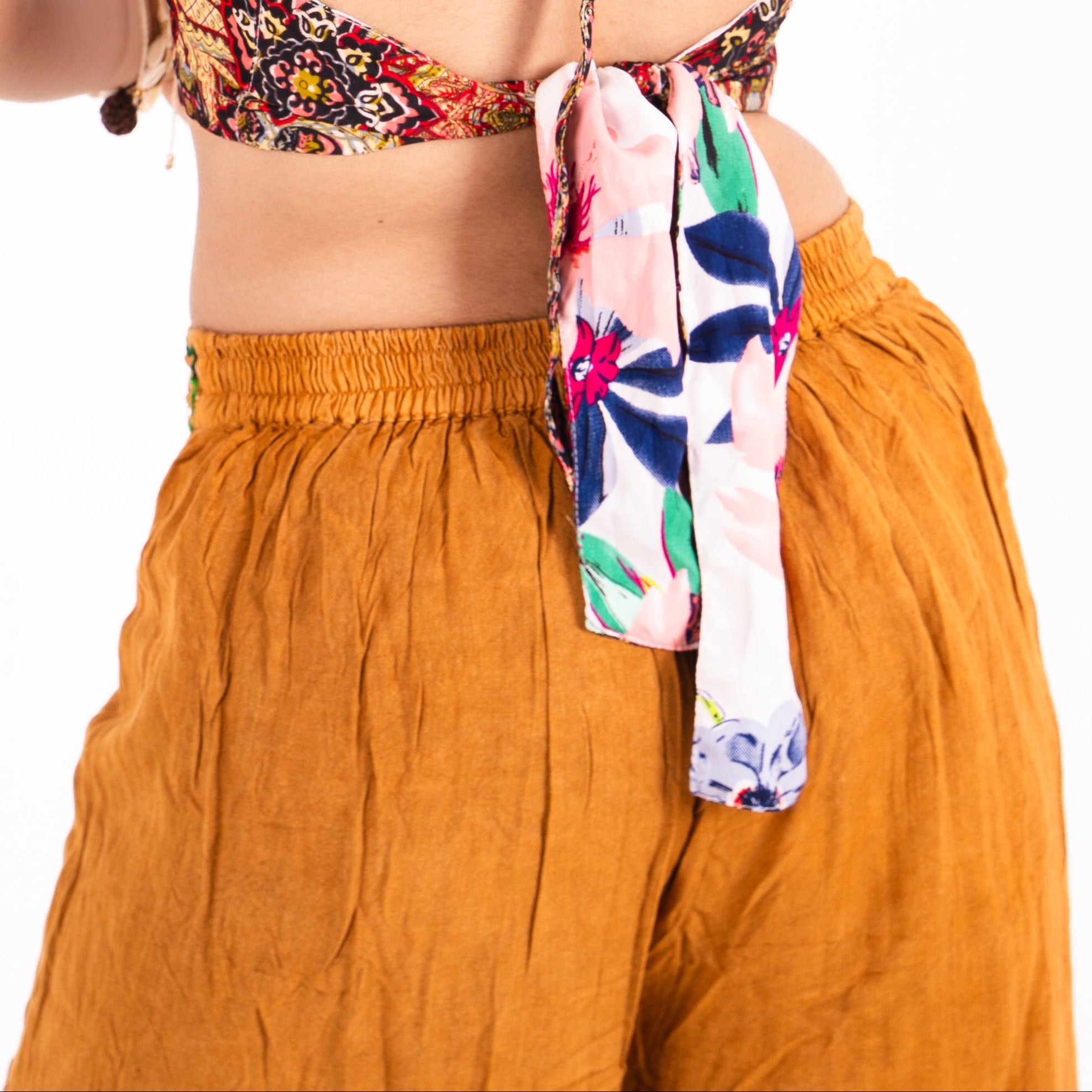 Handmade Slit Dhoti Pants – Turmeric Orange