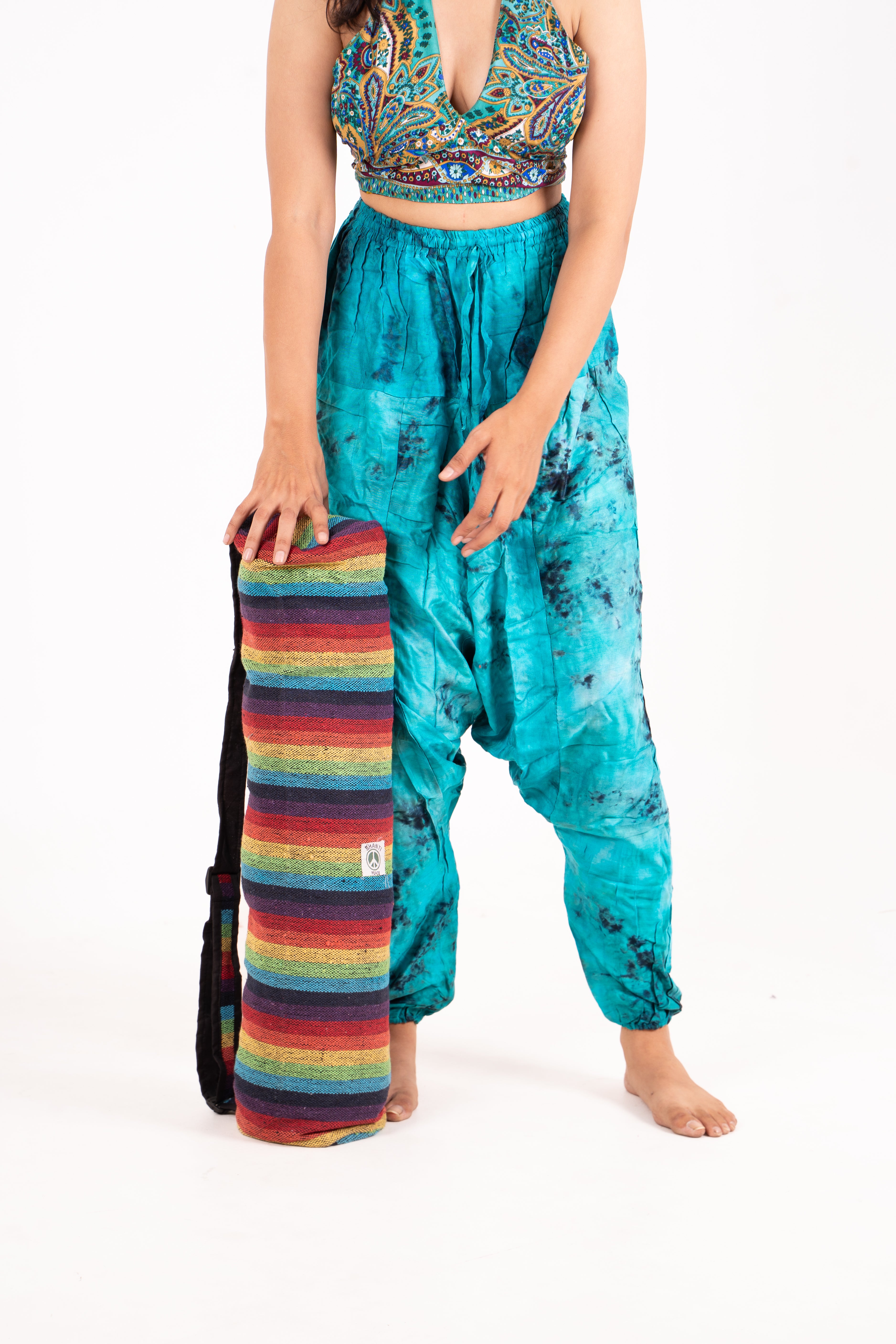 Bohemian Rainbow Stripe Yoga Mat Bag