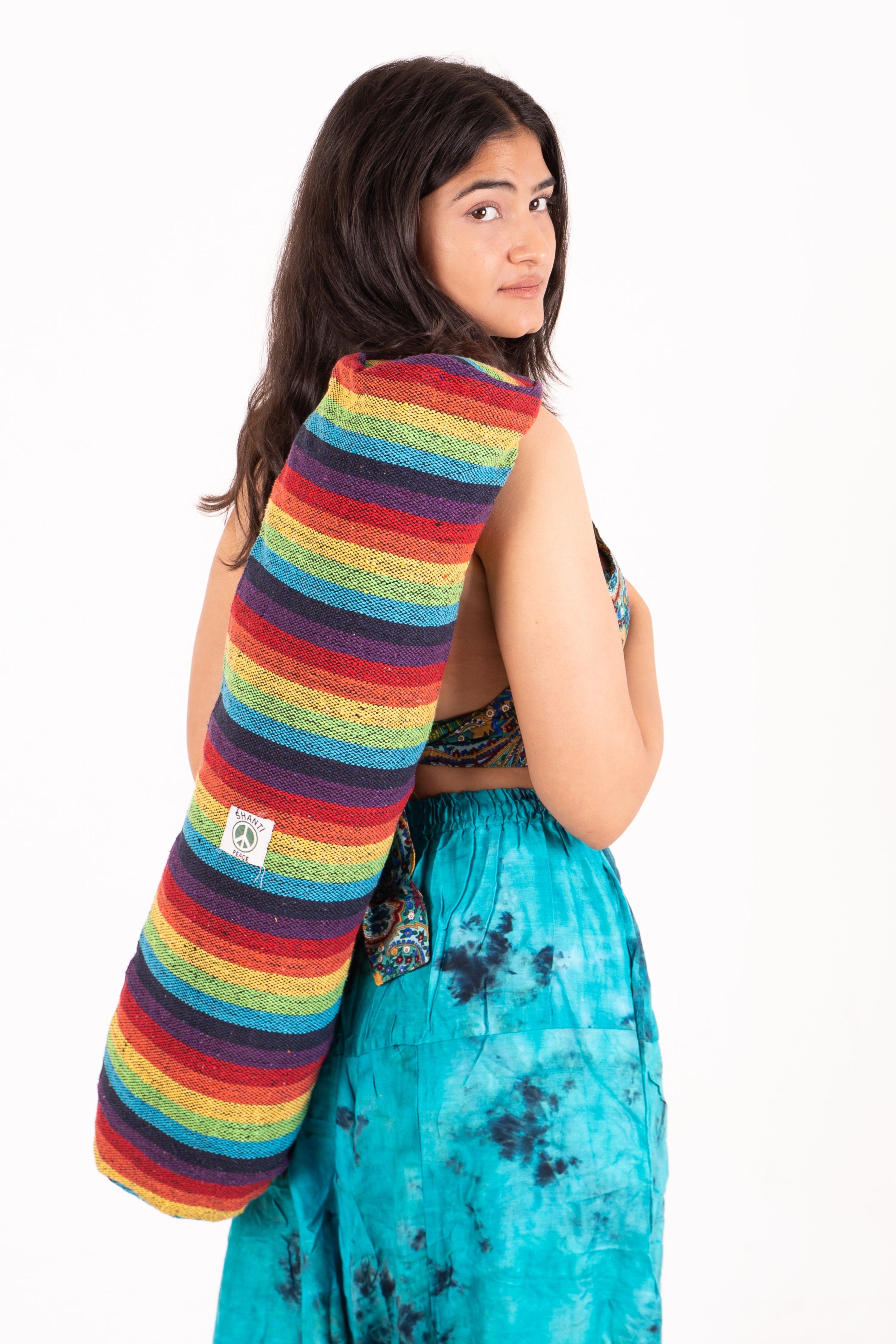 Bohemian Rainbow Stripe Yoga Mat Bag