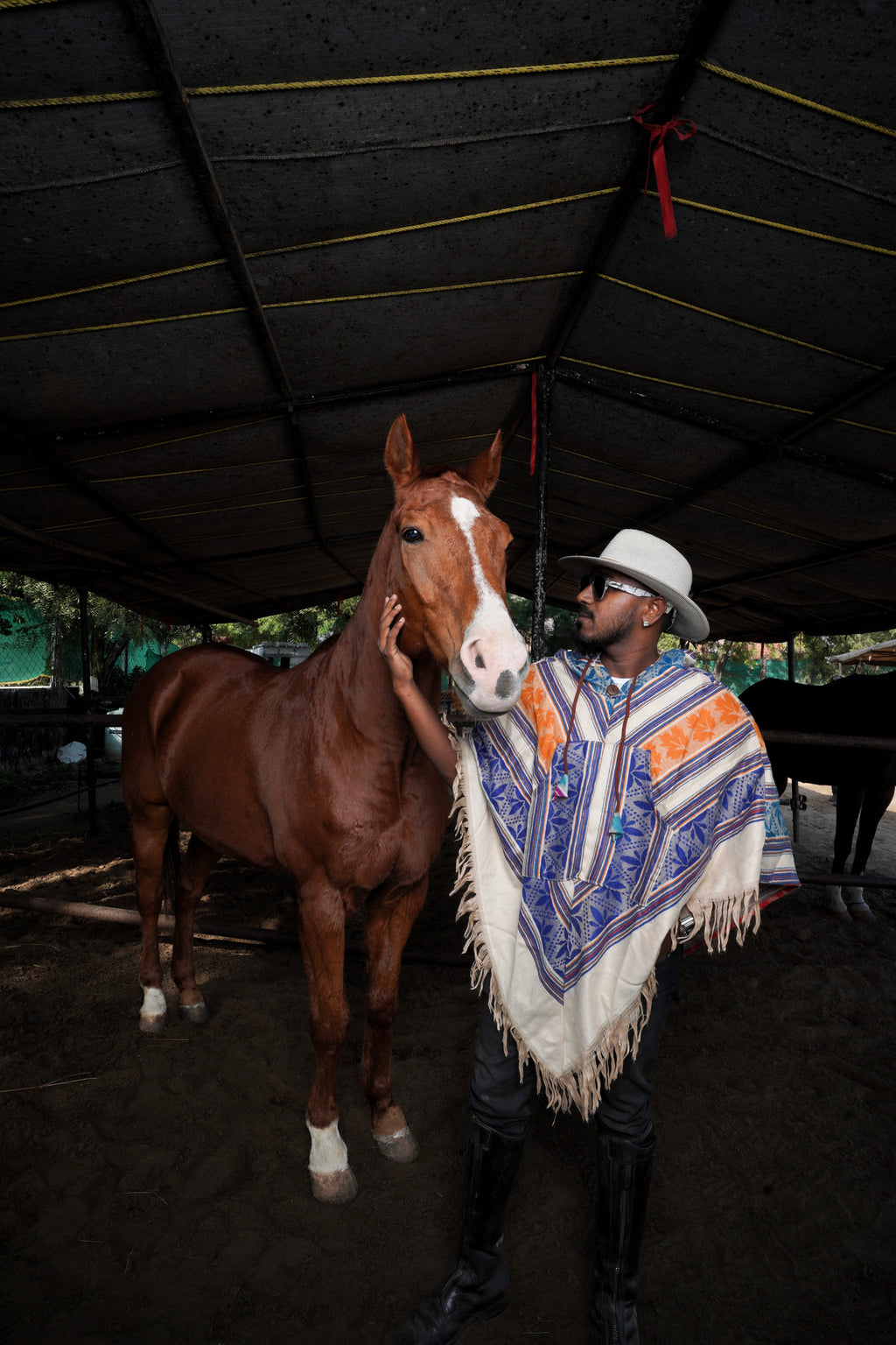 Boho Voyager Sun & Earth Poncho