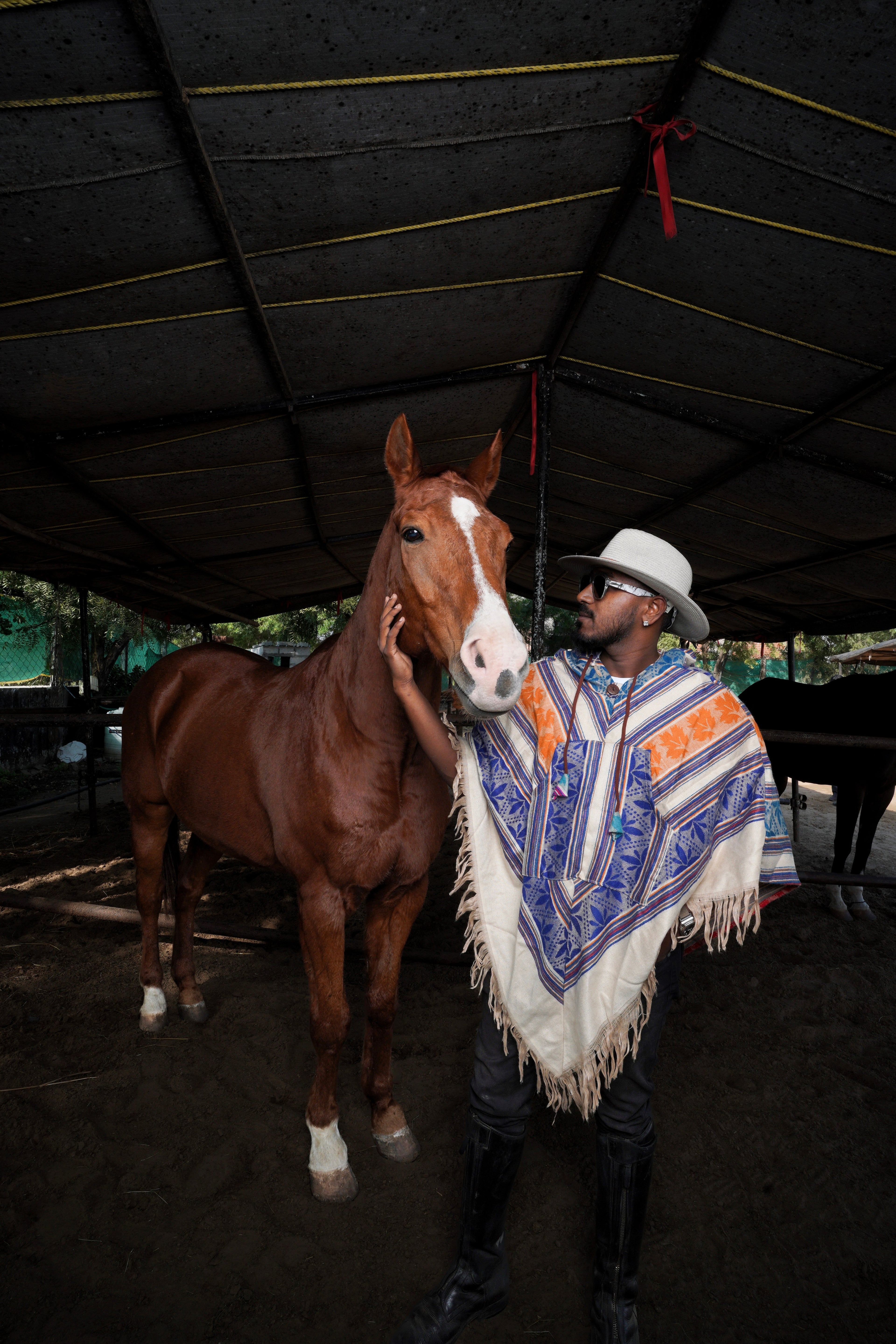 Boho Voyager Sun & Earth Poncho