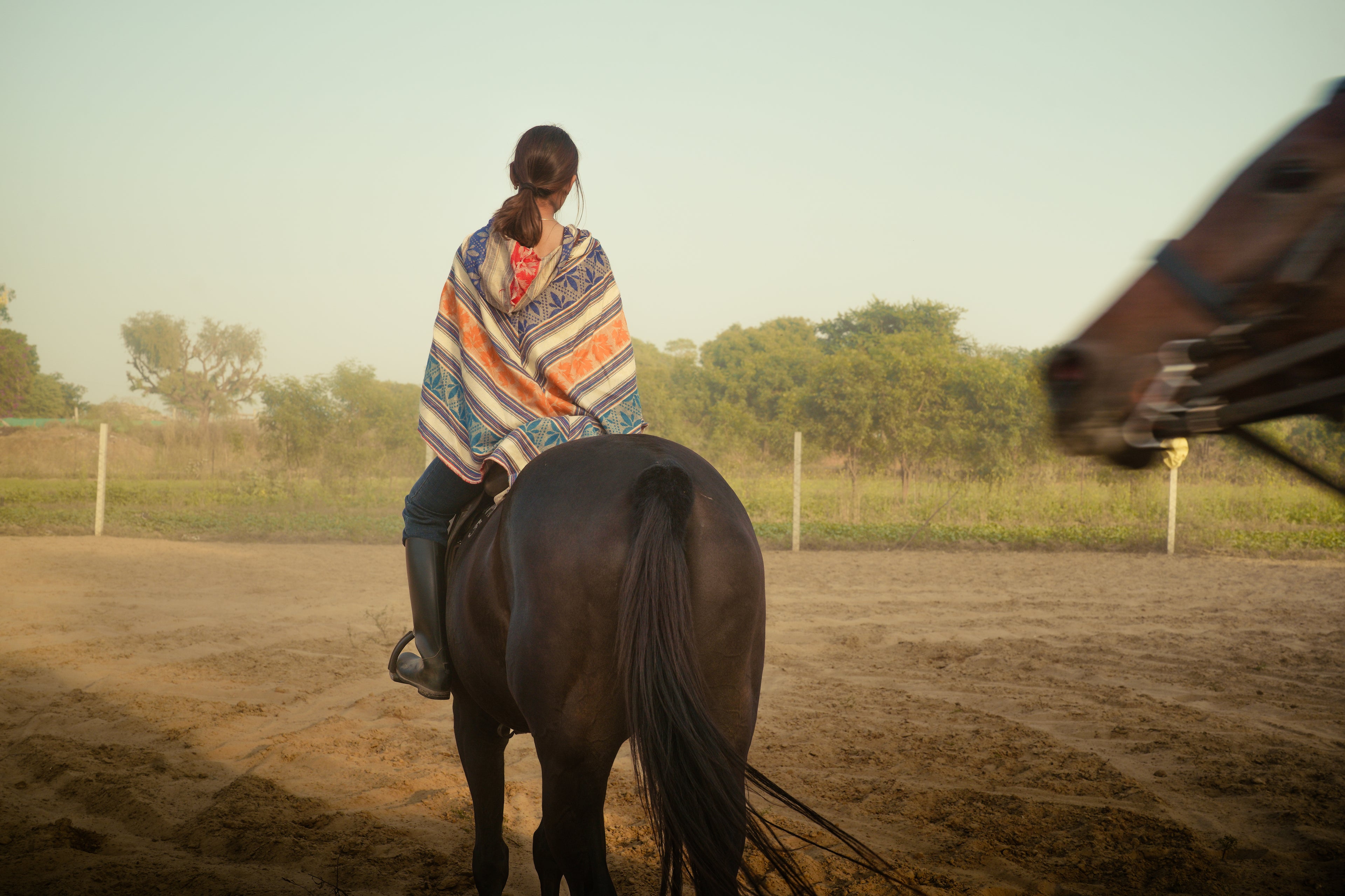 Boho Voyager Sun & Earth Poncho