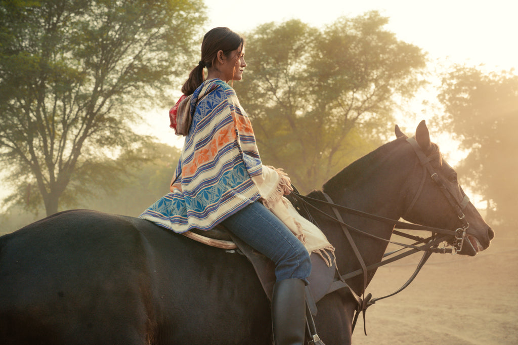 Boho Voyager Sun & Earth Poncho