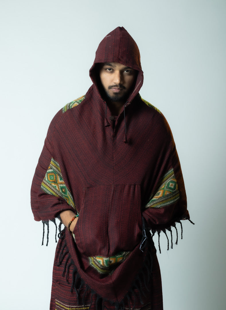 Boho Voyager- Ikat Mountain Shade Poncho