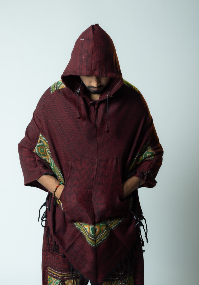 Boho Voyager- Ikat Mountain Shade Poncho