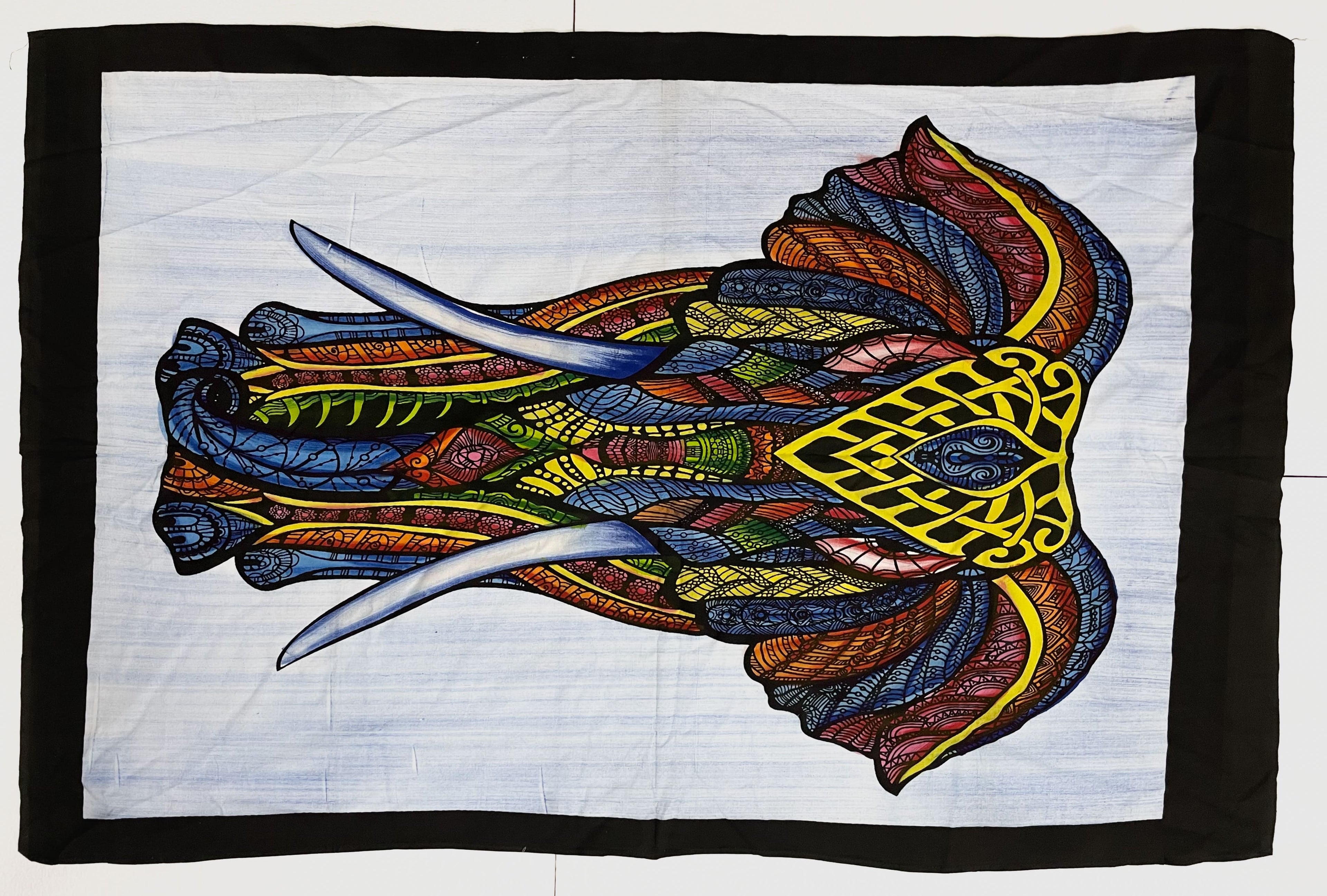 Colorful Tribal Elephant Wall Hanging | Bohemian Home Décor Tapestry